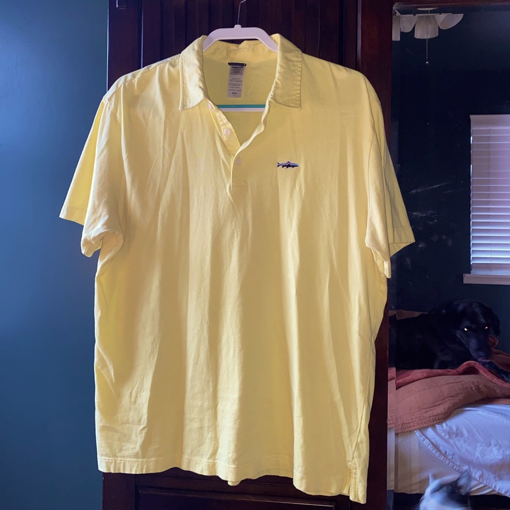 Patagonia Yellow Polo shirt - 100% Organic Cotton. Excellent Condition.